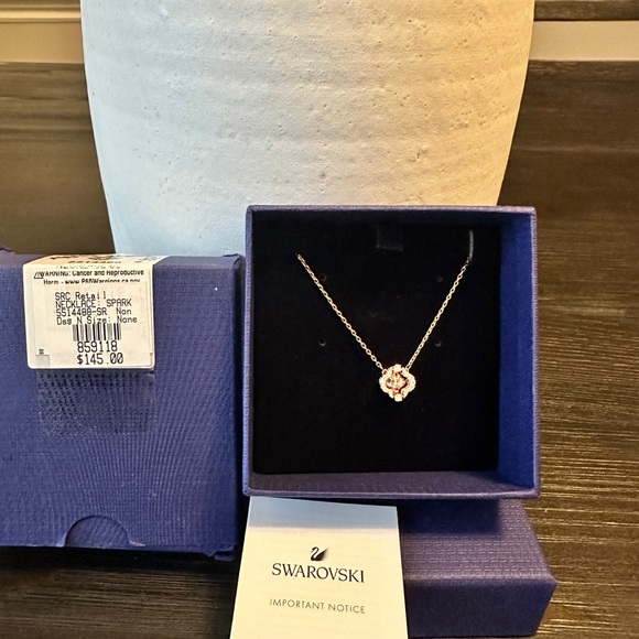 Swarovski Rose Gold and Pink Crystal Necklace - Picture 6 of 10